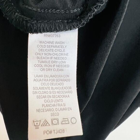 Laundry by Shelli Segal Open Slit Sleeve Shift Black Dress Size 4 - Picture 7 of 9